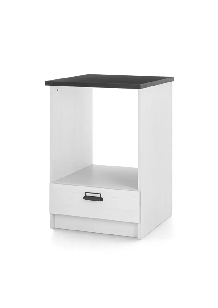 Küche Herdumbauschrank SHERWOOD ca. 63 x 93 x 64 cm Pinie Weiss Dekor