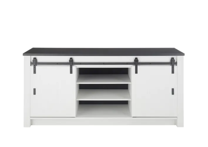 Küche Spültisch SHERWOOD ca. 201 x 93 x 64 cm Pinie Weiss Dekor