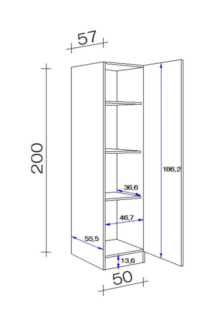 Küchen Geschirrschrank NANO Buche