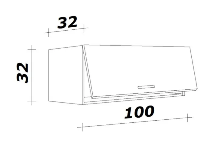 Küchen Hängeschrank AVILA I 100 cm Eiche /weiß matt