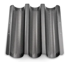 KÜCHENPROFI Baguetteblech BAKE ONE Stahlblech silber