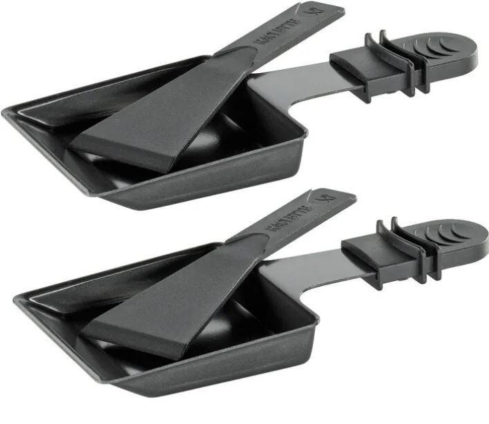 KÜCHENPROFI Raclettepfännchen 2er Set mit Schaber Metall schwarz