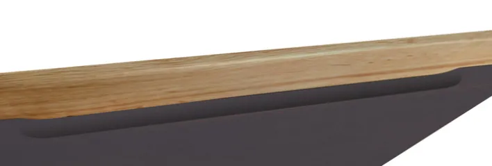 Küchenzeile AALBORG 300 cm Wotan Eiche Dekor/ Matt Grau