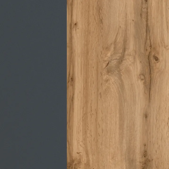 Küchenzeile KOPENHAGEN 300cm Wotan Eiche Dekor/Matt-Grau