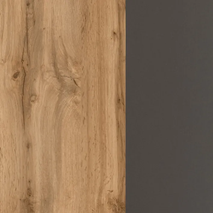 Küchenzeile ODENSE 210 cm Graphit/ Wotan Eiche Dekor