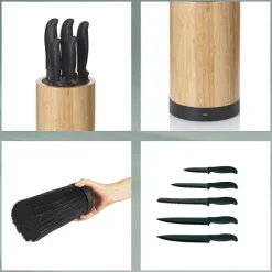 kela Messerblock-Set ACIDA 6-teilig Bambus