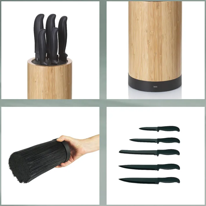 kela Messerblock-Set ACIDA 6-teilig Bambus