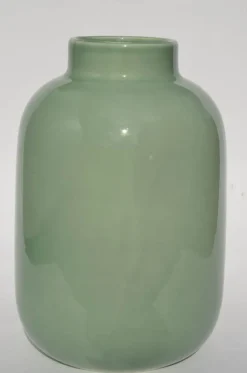 Keramik Vase 24 cm salbei
