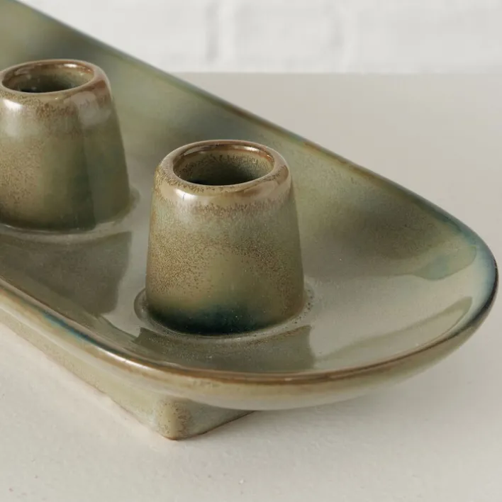 Kerzenständer PERUYA 34 cm grün