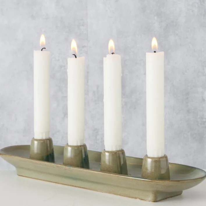 Kerzenständer PERUYA 34 cm grün