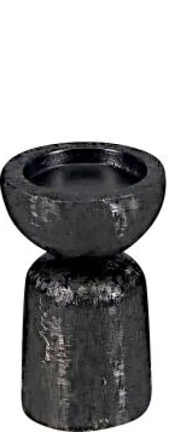 Kerzenständer SCRATCH 17 cm black
