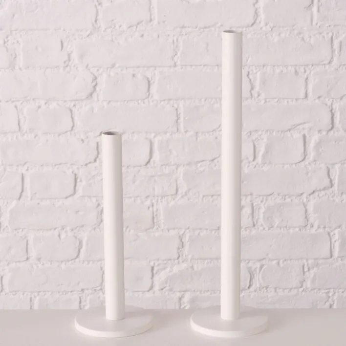 Kerzenständer Set MALKO 2-teilig weiß