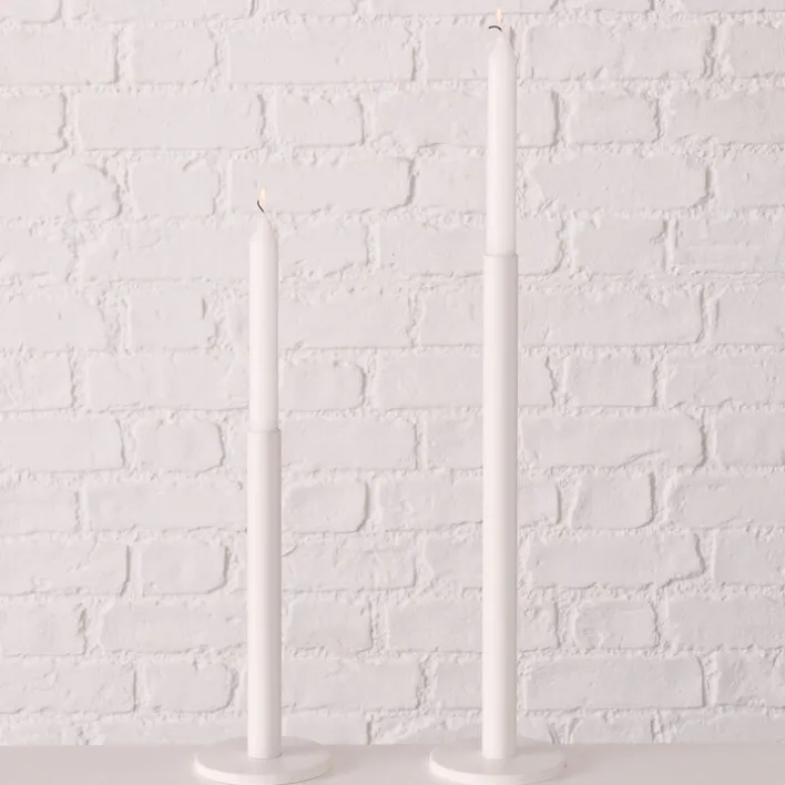 Kerzenständer Set MALKO 2-teilig weiß