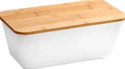 KESPER Brotbox mit Schneidebrett Bambus/weiß