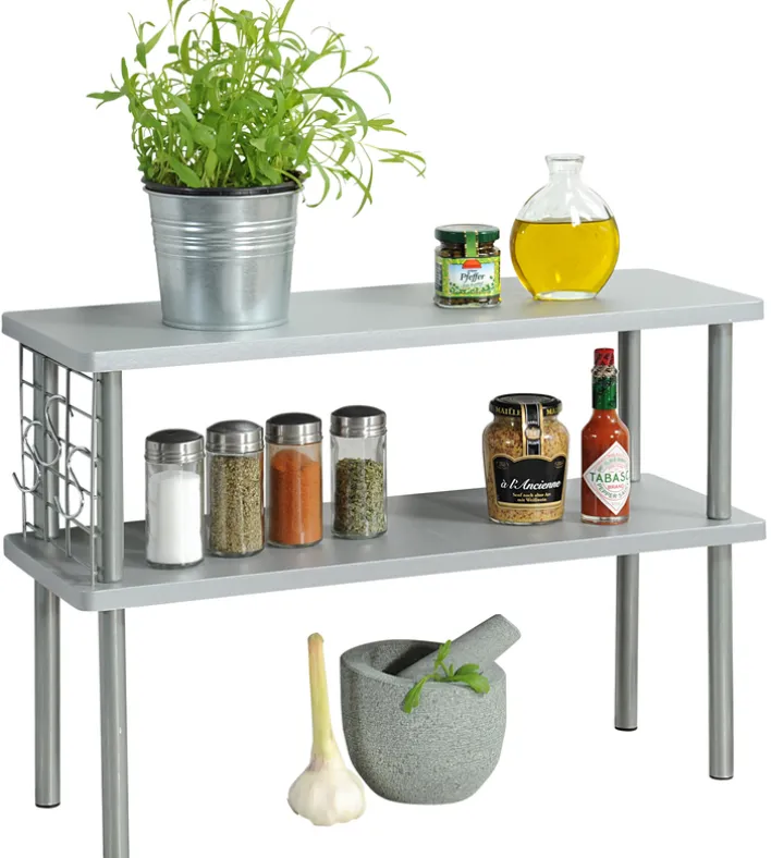 Kesper Küchenregal mit 2 Ebenen grau