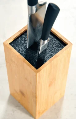 Kesper Messerblock BAMBUS Holz 10 x 10 x 23 cm Braun