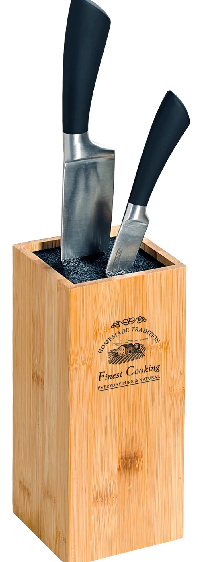 Kesper Messerblock BAMBUS Holz 10 x 10 x 23 cm Braun