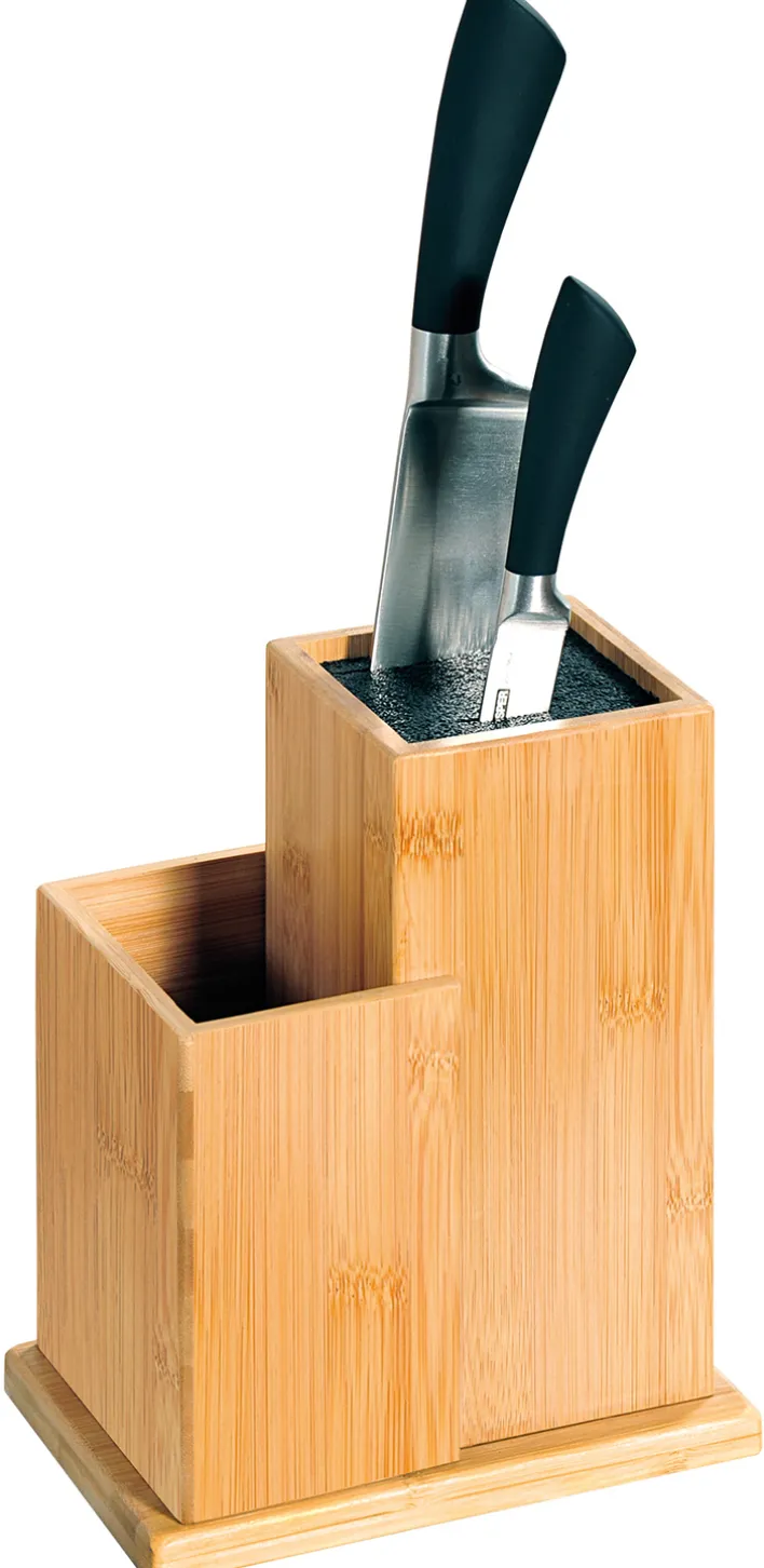 Kesper Messerblock BAMBUS Holz 12,7 x 18,5 x 24 cm Braun