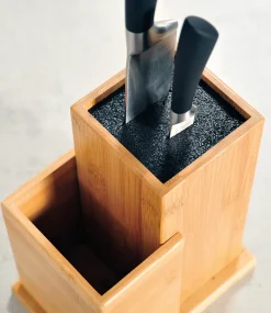 Kesper Messerblock BAMBUS Holz 12,7 x 18,5 x 24 cm Braun