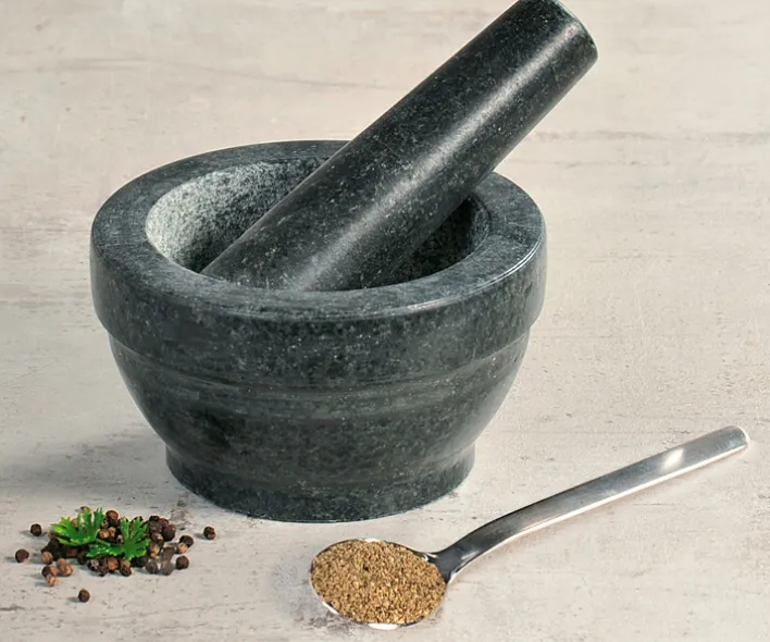 Kesper Mörser mit Schlegel Granit 16 x 16 x 8,5 cm
