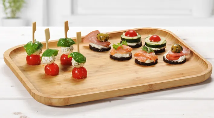 Kesper Servierplatte Bambus 37,5 x 27,5 x 2 cm