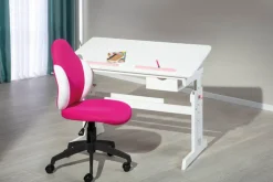 Kinder Schreibtisch JULIAN 109 x 55 cm Weiß