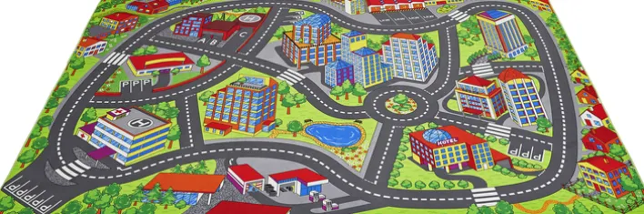 Kinder- und Spielteppich ANDIAMO 140 x 200 cm mehrfarbig