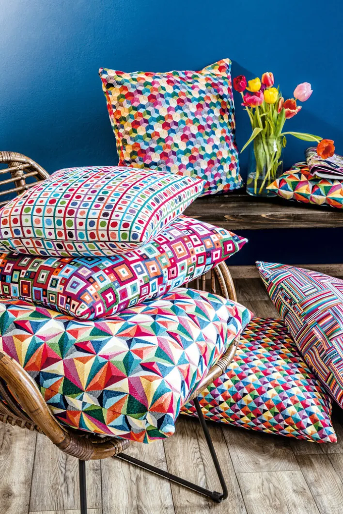 Kissenhülle PYRAMIDENWELT 40 x 40 cm in Multicolor