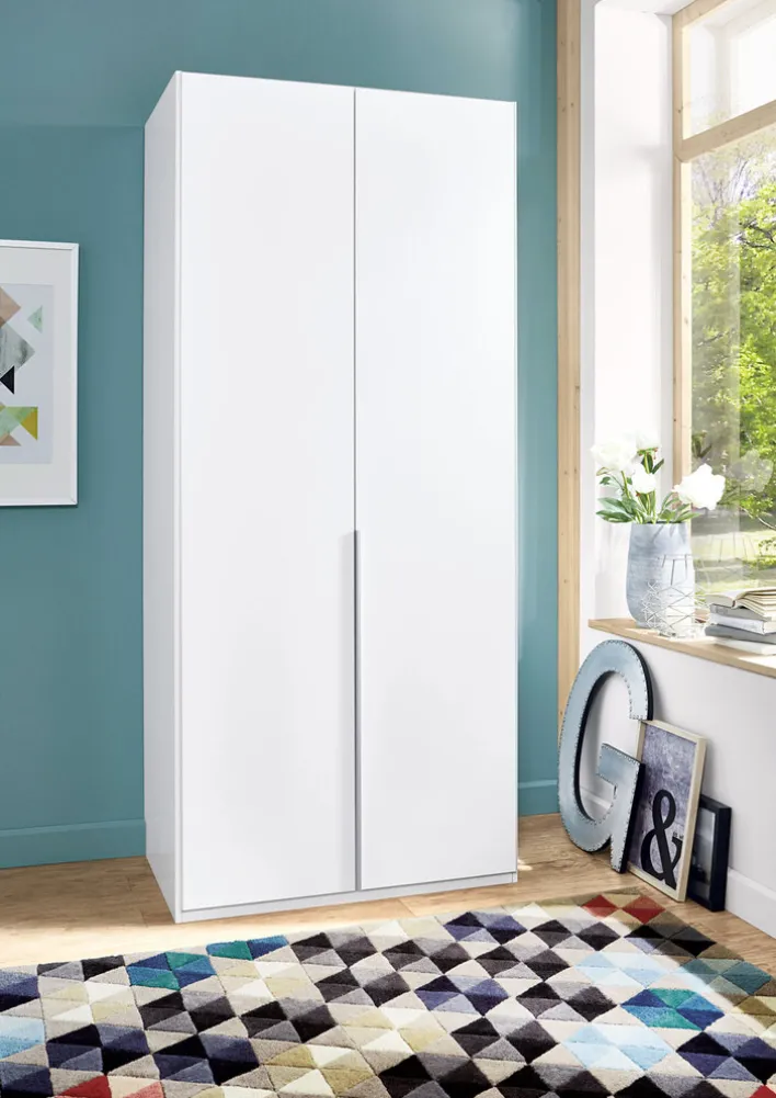 Kleiderschrank Grundelement KIRA 90 x 210 cm weiß