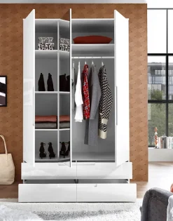 Kleiderschrank JENNA S 3-türig weiß