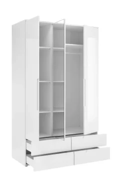 Kleiderschrank JENNA S 3-türig weiß