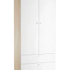 Kleiderschrank LENA_MERLE Eiche Riviera NB/ weiß matt