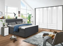 Kleiderschrank LOFT Havanna/ Glas weiß