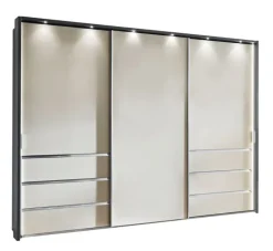 Kleiderschrank MALIBU Eiche-Mocca/ Kieselgrau