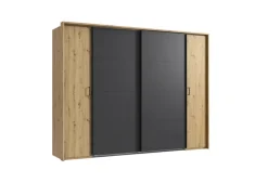 Kleiderschrank PHILADELPHIA braun/ grau