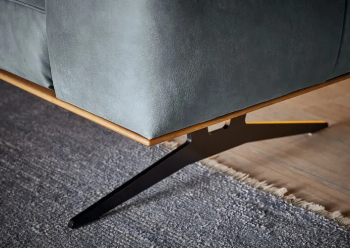 KOINOR Ledersofa 2,5-Sitzer HIERO mareblau