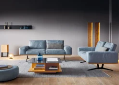 KOINOR Ledersofa 2,5-Sitzer HIERO mareblau