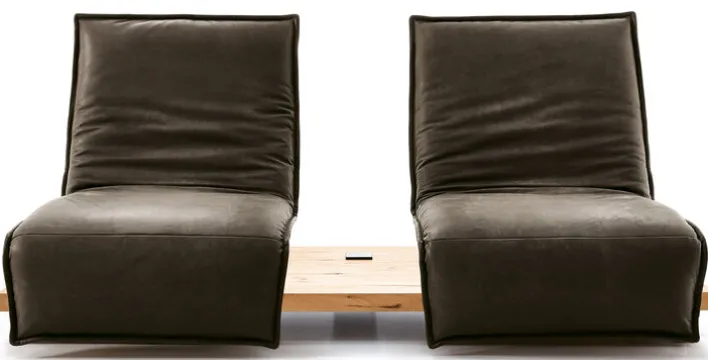 KOINOR Sofa 2-Sitzer FREE MOTION Nussbaum /dunkelbraun