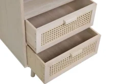 Kommode 42 x 68 cm Braun/ Rattan