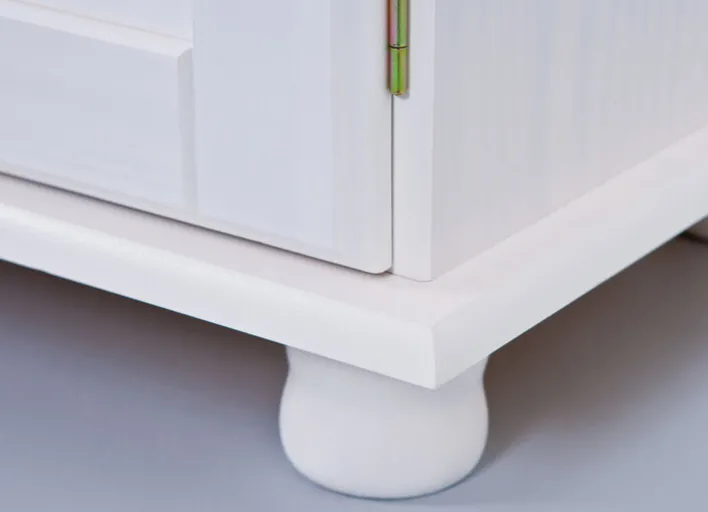 Kommode ALEXANDER 130x87x43 cm Massivholz weiß