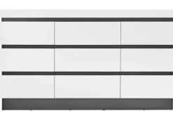 Kommode AMALIA 161x93 cm Alpinweiß/Anthrazit