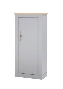 Kommode CHAMBORD 68 x 142 cm hellgrau/braun