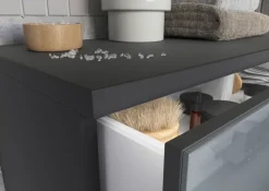 Kommode CORUS Graphit/ silbergrau