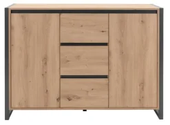 Kommode DENVER 120 x 88 cm braun/ grau