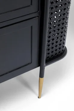 Kommode FENCE schwarz 80x80x40 cm