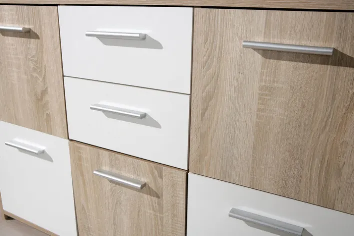 Kommode MAXIM 115x77x30 cm Dekor Sonoma-Eiche/weiß