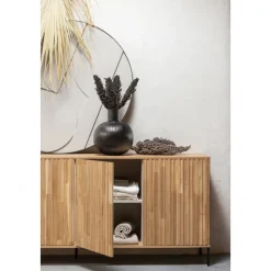 Kommode NEW GRAVURE 200 x 85 cm braun/schwarz