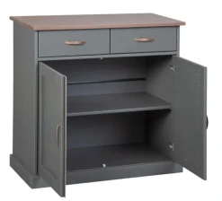 Kommode NICLAS 3.1 90x86x45 cm Massivholz grau
