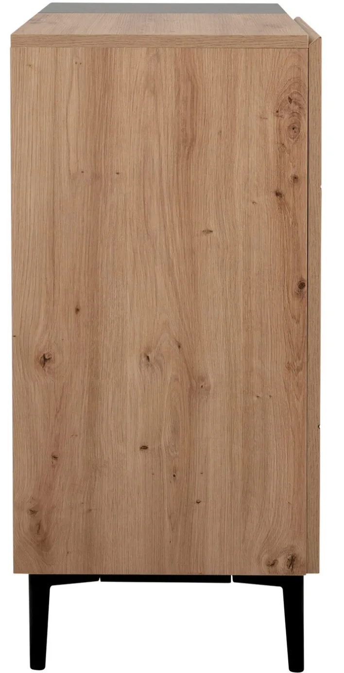 Kommode NOLA 80 x 90 cm Artisan Oak/schwarz