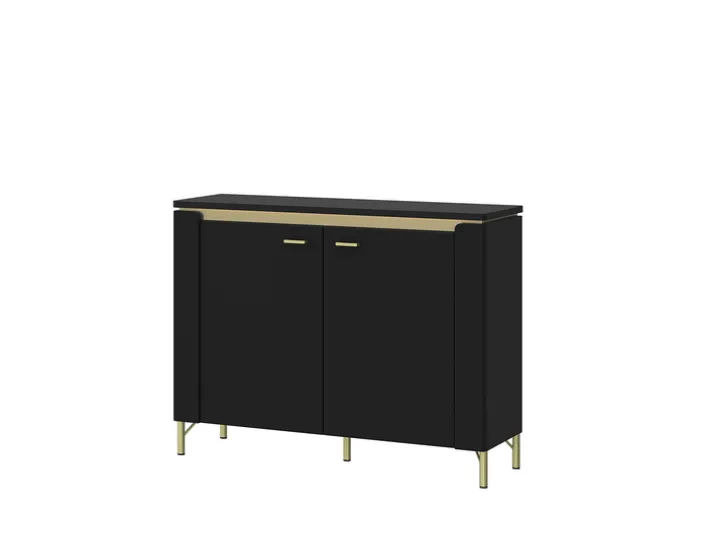 Kommode NORICA 110,4x87,3 cm schwarz matt